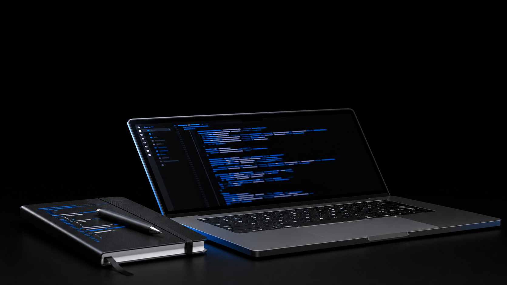 GitHub 작업을 상징하는 코드 작업 환경